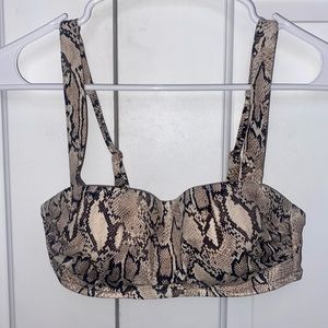 Snake Print Bikini Top - 34B